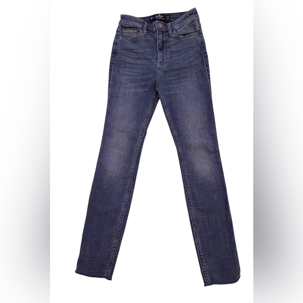 Hollister Women's Dark Blue Ultra High-Rise Skinny Straight Legs Jeans SZ 23